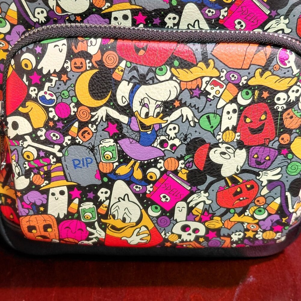 Loungefly Disney Parks Halloween Mickey Ears Mini Backpack Spooky Print NWT - Picture 14 of 15